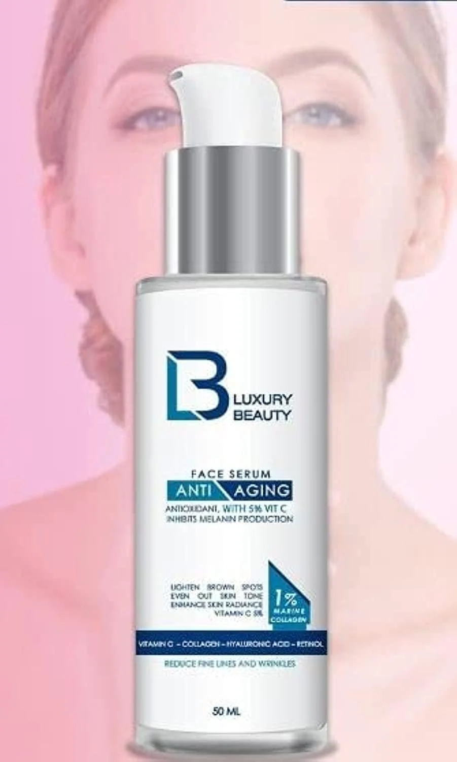 لاكشري بيوتي سيرم وجه مرطب ضد تجاعيد و بقع